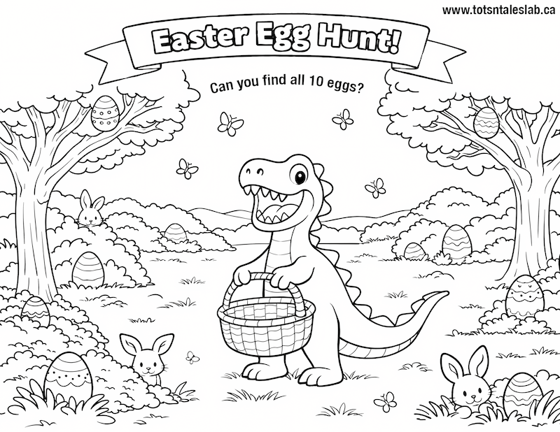 Easter colouring page